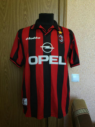 maillot ac milan domicile 1997-1998 rétro