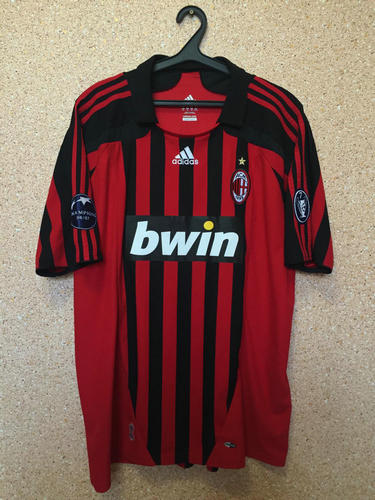 maillot ac milan domicile 2007-2008 rétro