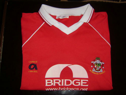 maillot accrington stanley domicile 1999-2000 rétro