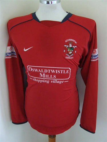 maillot accrington stanley domicile 2004-2005 rétro