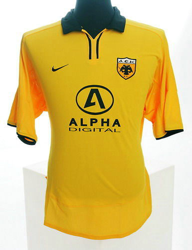 maillot aek athènes domicile 2001-2002 rétro