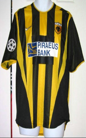 maillot aek athènes domicile 2002-2003 pas cher