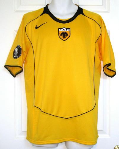 maillot aek athènes domicile 2004-2005 rétro