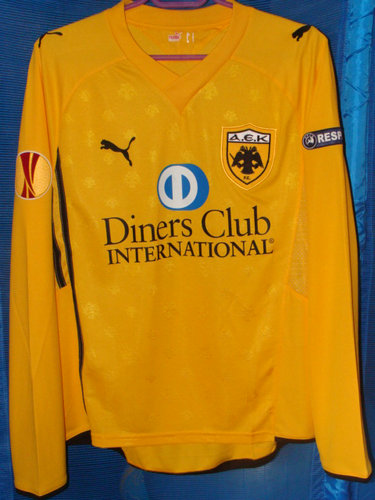 maillot aek athènes domicile 2009-2010 rétro