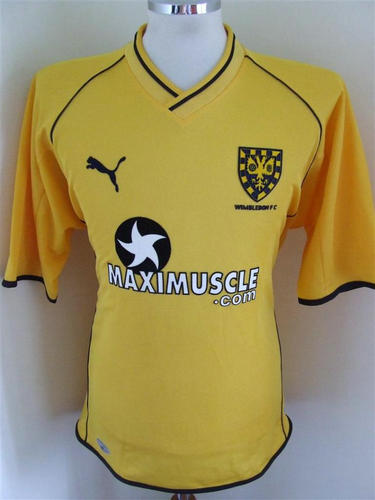 maillot afc wimbledon exterieur 2001-2002 rétro