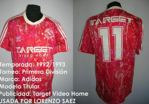 maillot argentinos juniors domicile 1992 rétro