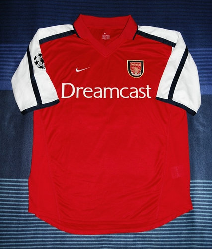 maillot arsenal fc domicile 2000-2002 rétro