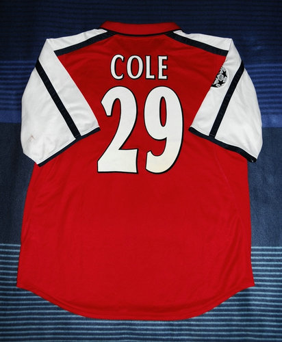 maillot arsenal fc domicile 2000-2002 rétro