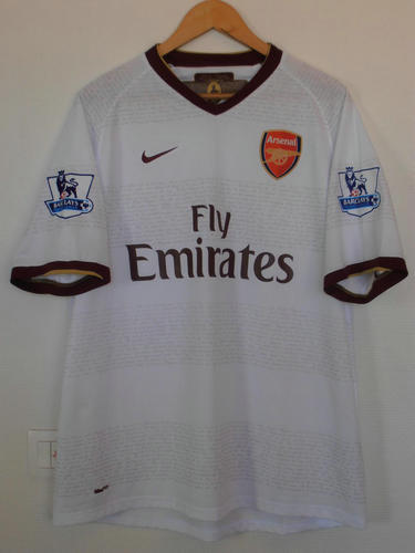 maillot arsenal fc exterieur 2007-2008 rétro