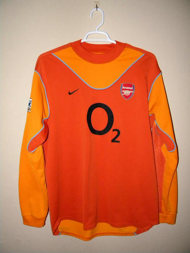 maillot arsenal fc gardien 2003-2004 rétro