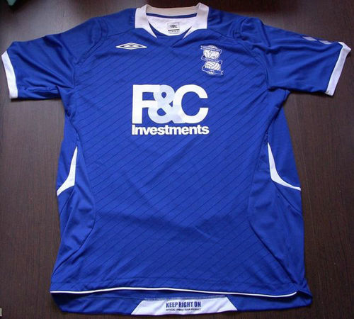 maillot birmingham city fc domicile 2008-2009 rétro