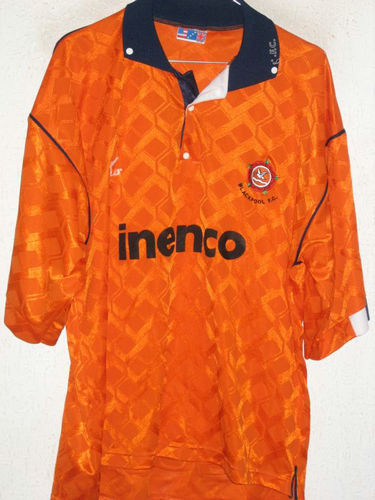 maillot blackpool fc domicile 1991-1993 rétro