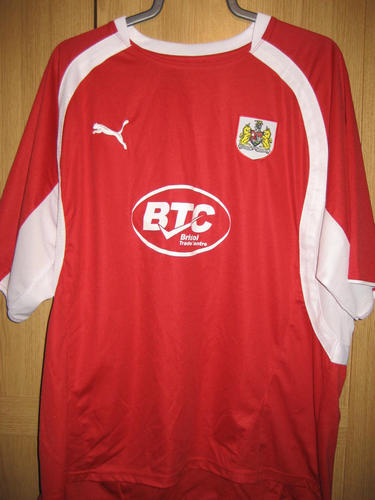 maillot bristol city fc domicile 2007-2008 rétro