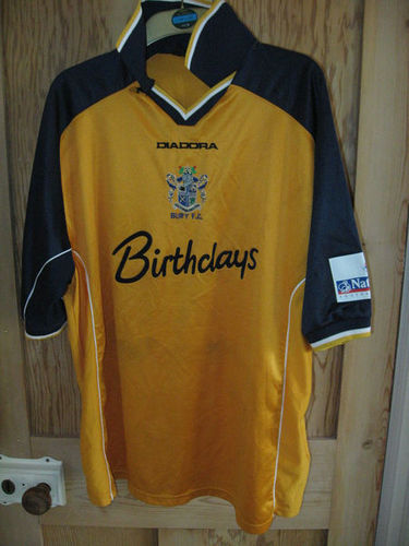 maillot bury fc exterieur 2001-2002 rétro