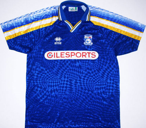 maillot cardiff city domicile 1997-1998 rétro