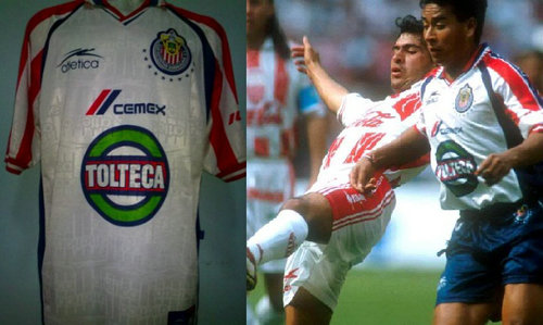 maillot cd guadalajara exterieur 1997 pas cher