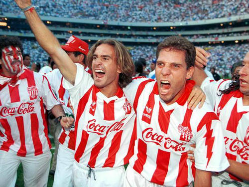 maillot club necaxa domicile 1994-1995 rétro maillot club necaxa domicile 1994-1995 rétro