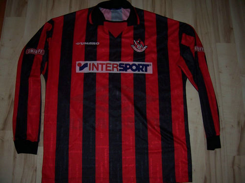 maillot crusaders fc domicile 1996-1997 rétro