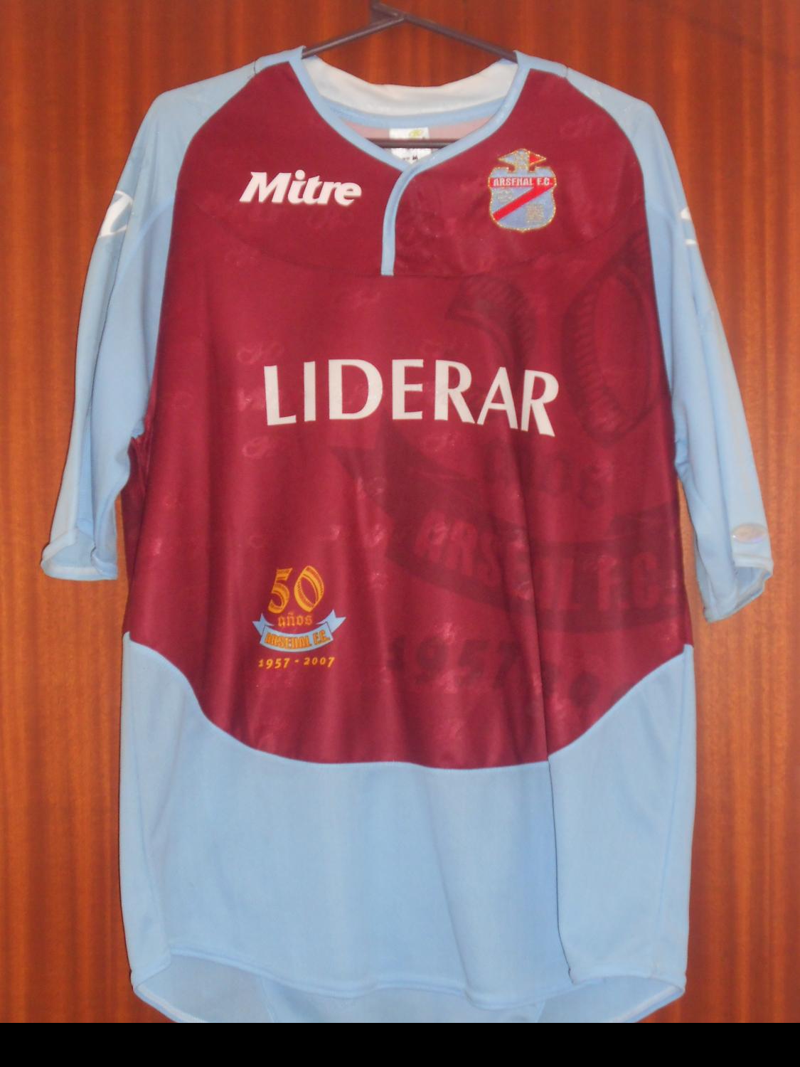 maillot de arsenal de sarandí particulier 2007 rétro
