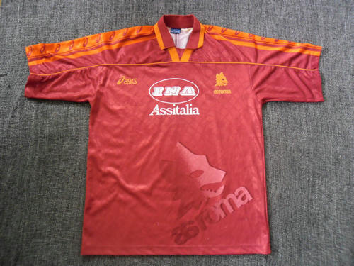 maillot de as rome domicile 1995-1996 rétro