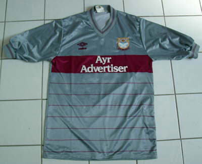 maillot de ayr united exterieur 1987-1988 rétro