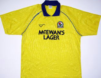 maillot de blackburn rovers fc exterieur 1991-1992 rétro