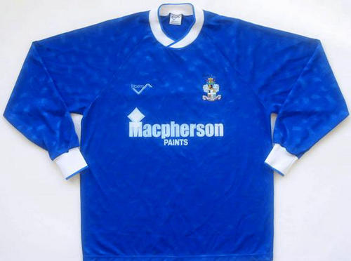 maillot de bury fc exterieur 1989-1990 rétro