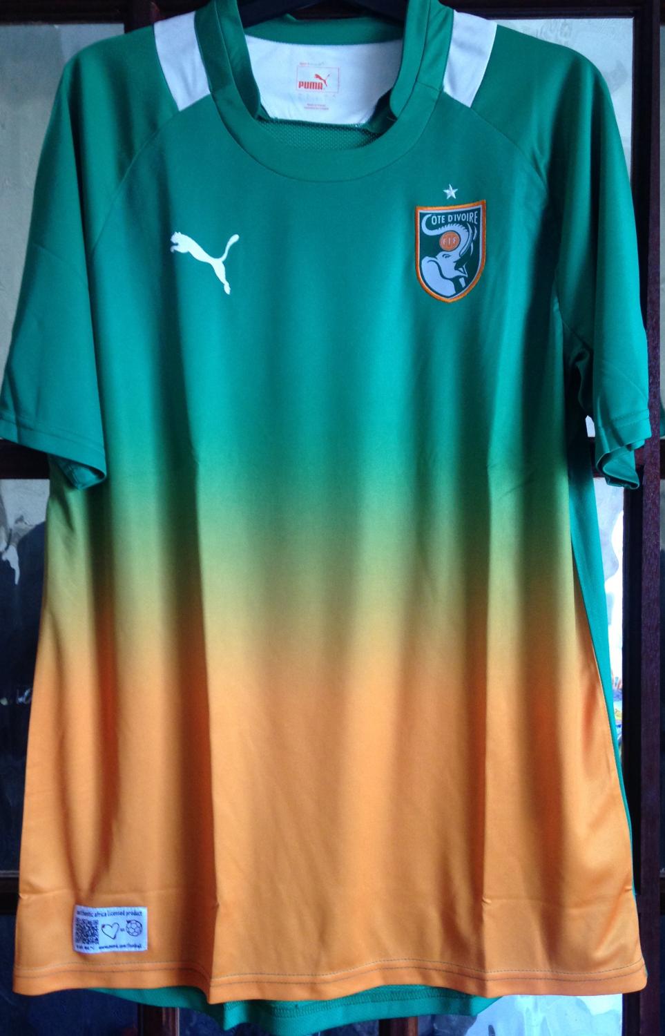 maillot de côte d'ivoire exterieur 2012-2013 rétro