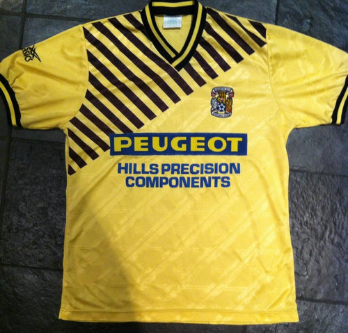 maillot de coventry city fc exterieur 1989-1991 rétro