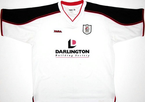 maillot de darlington fc domicile 2002-2003 rétro