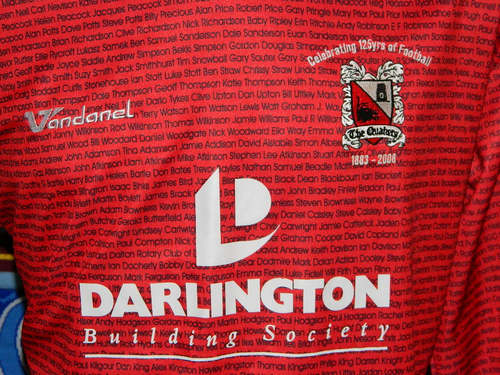 maillot de darlington fc particulier 2008-2009 rétro