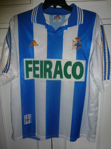 maillot de deportivo la corogne domicile 1999-2000 rétro