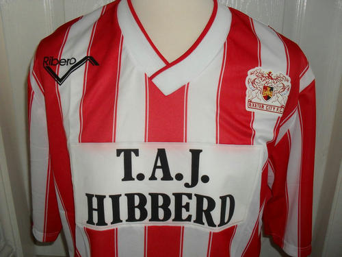 maillot de exeter city domicile 1989-1991 rétro