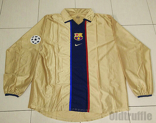maillot de fc barcelone exterieur 2001-2003 rétro