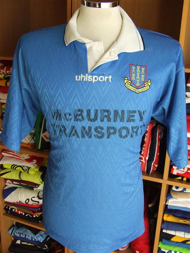 maillot de foot ballymena united domicile 1995-1996 rétro