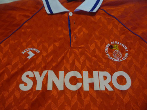 maillot de foot crewe alexandra fc domicile 1990-1991 rétro maillot de foot crewe alexandra fc domicile 1990-1991 rétro