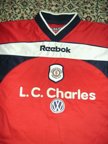 maillot de foot crewe alexandra fc domicile 2000-2001 rétro maillot de foot crewe alexandra fc domicile 2000-2001 rétro