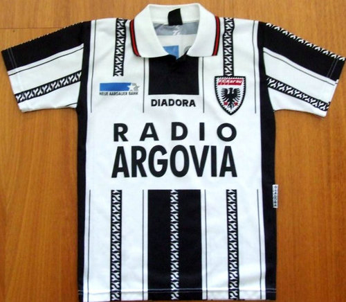 maillot de foot fc aarau domicile 1996-1997 rétro