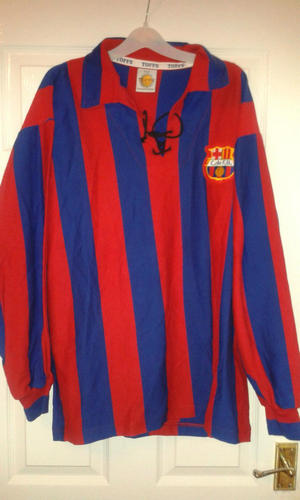 maillot de foot fc barcelone réplique 1950-1959 rétro