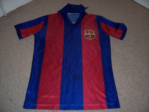 maillot de foot fc barcelone réplique 1984-1989 rétro
