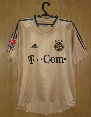 maillot de foot fc bayern munich exterieur 2004-2005 rétro