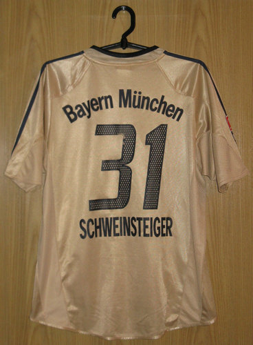 maillot de foot fc bayern munich exterieur 2004-2005 rétro maillot de foot fc bayern munich exterieur 2004-2005 rétro
