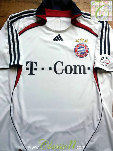 maillot de foot fc bayern munich exterieur 2006-2007 rétro