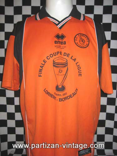 maillot de foot fc lorient domicile 2001-2002 rétro