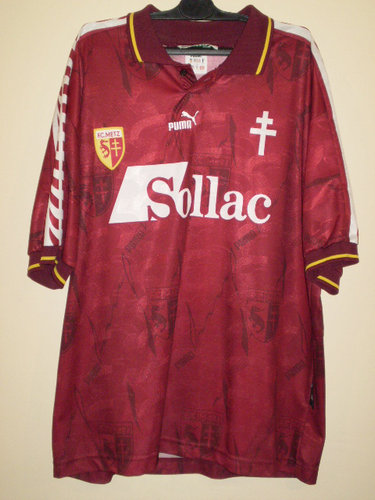 maillot de foot fc metz domicile 1996-1997 rétro