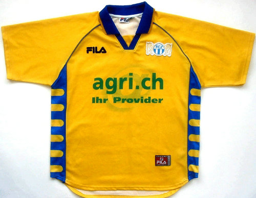 maillot de foot fc zurich exterieur 2000-2001 rétro