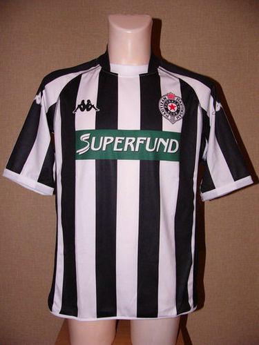 maillot de foot fk partizan domicile 2003-2004 rétro