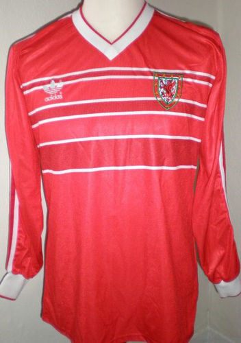 maillot de foot galles domicile 1984-1987 rétro