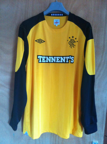 maillot de foot glasgow rangers gardien 2010-2011 rétro