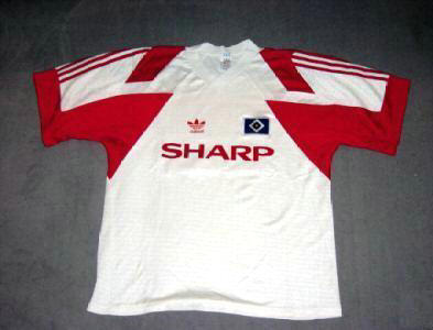 maillot de foot hambourg sv domicile 1991-1992 rétro